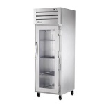 True STR1R-1G-HC - Refrigerator, one-section, (1) glass door, stainless steel front & sides